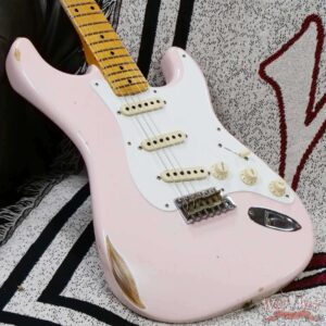 Fender Custom Shop 1956 Ash Stratocaster Hand-Wound Pickups Relic Faded Shell Pink - Image 8