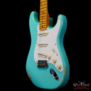 Fender Custom Shop 1956 Stratocaster Hand-Wound Pickups Relic Faded Sea Foam Green - Image 2