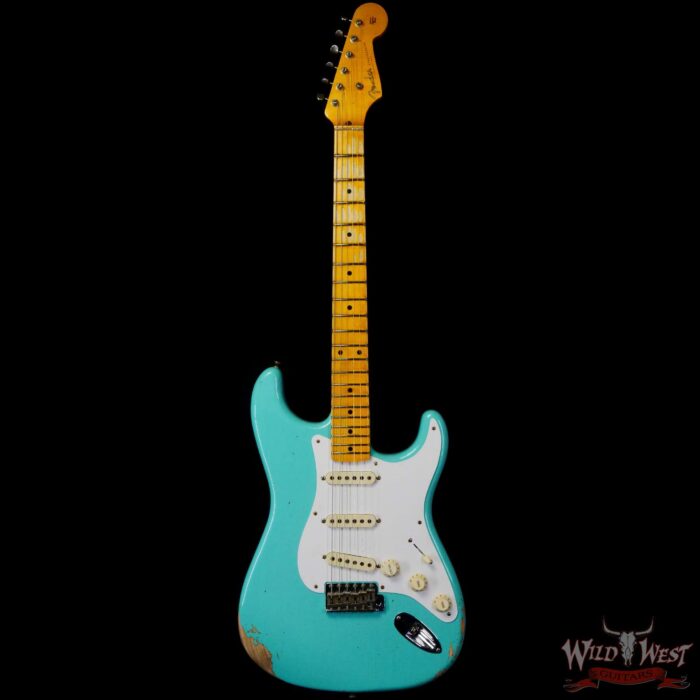 Fender Custom Shop 1956 Stratocaster Hand-Wound Pickups Relic Faded Sea Foam Green - Image 3