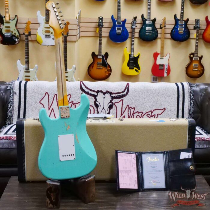 Fender Custom Shop 1956 Stratocaster Hand-Wound Pickups Relic Faded Sea Foam Green - Image 10