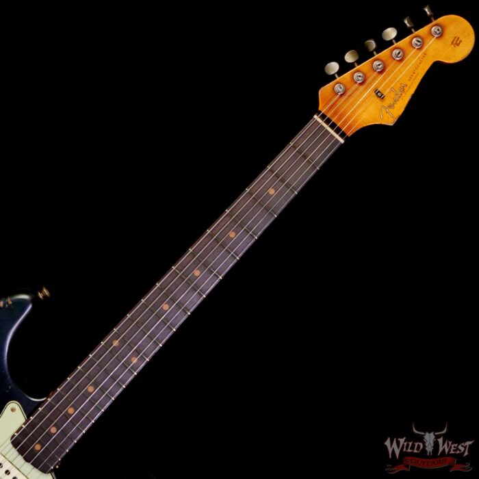 Fender Custom Shop 1959 Stratocaster Dark AAA Rosewood Board Super Heavy Relic Black over 3 Tone Sunburst 7.35 LBS - Image 4