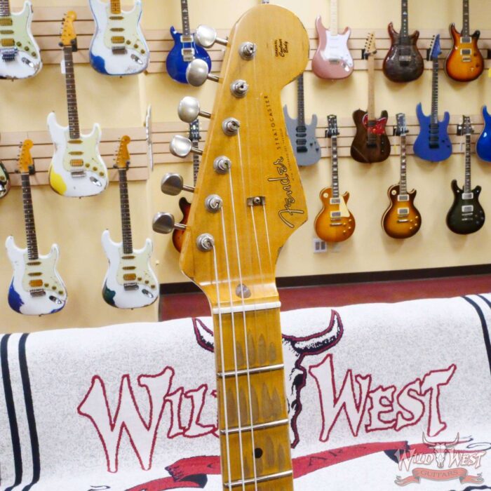 Fender Custom Shop 1957 Stratocaster Hand-Wound Pickups Maple Neck Relic Faded Aged Daphne Blue - Image 7