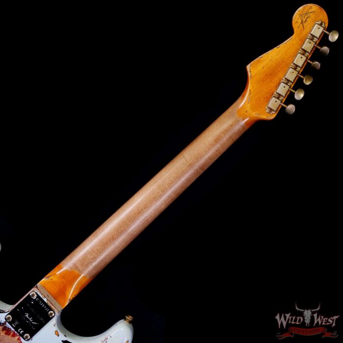 Fender Custom Shop Limited Edition 1959 Stratocaster Super Heavy Relic Sonic Blue over 3 Tone Sunburst 7.90 LBS - Image 5