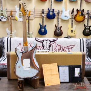 Fender Custom Shop Limited Edition 1959 Stratocaster Super Heavy Relic Sonic Blue over 3 Tone Sunburst 7.90 LBS - Image 10