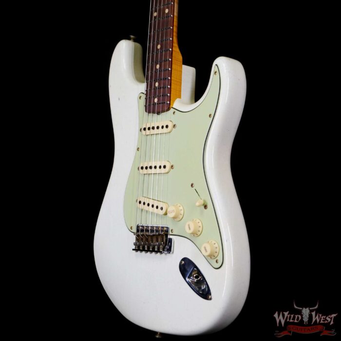 Fender Custom Shop Limited Edition 1959 59’ Special Stratocaster Flame Maple Neck Journeyman Relic Aged Olympic White - Image 2
