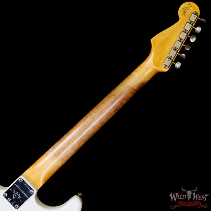 Fender Custom Shop Limited Edition 1959 59’ Special Stratocaster Flame Maple Neck Journeyman Relic Aged Olympic White - Image 5