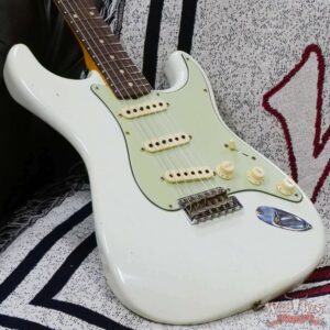 Fender Custom Shop Limited Edition 1959 59’ Special Stratocaster Flame Maple Neck Journeyman Relic Aged Olympic White - Image 8