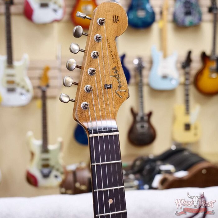 Fender Custom Shop LTD Roasted 1961 Stratocaster Super Heavy Relic Black over 3 Tone Sunburst 7.70 LBS - Image 7
