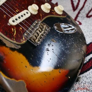 Fender Custom Shop LTD Roasted 1961 Stratocaster Super Heavy Relic Black over 3 Tone Sunburst 7.70 LBS - Image 9