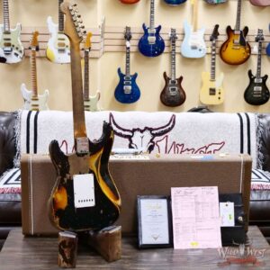 Fender Custom Shop LTD Roasted 1961 Stratocaster Super Heavy Relic Black over 3 Tone Sunburst 7.70 LBS - Image 10