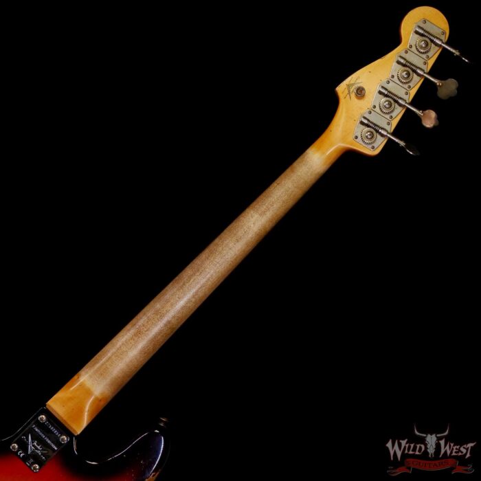 Fender Custom Shop Limited Edition 1958 P-Jazz Bass Precision Bass Body with Jazz Bass Neck Heavy Relic 3 Tone Sunburst 8.50 lbs - Image 5