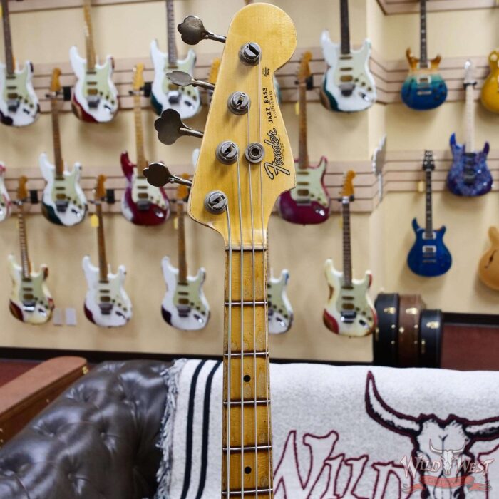 Fender Custom Shop Limited Edition 1958 P-Jazz Bass Precision Bass Body with Jazz Bass Neck Heavy Relic 3 Tone Sunburst 8.50 lbs - Image 7
