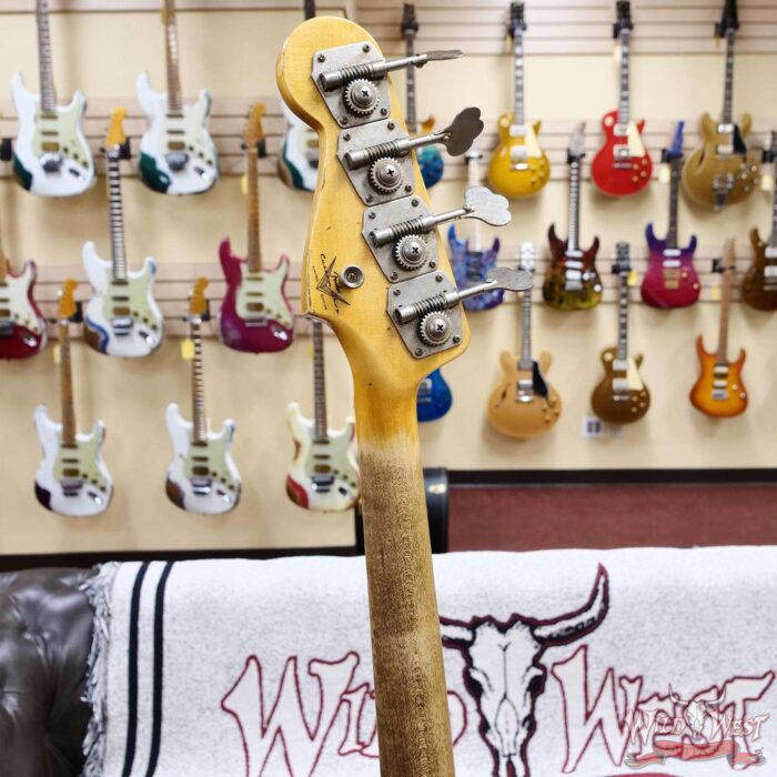 Fender Custom Shop Limited Edition 1958 P-Jazz Bass Precision Bass Body with Jazz Bass Neck Heavy Relic 3 Tone Sunburst 8.50 lbs - Image 11