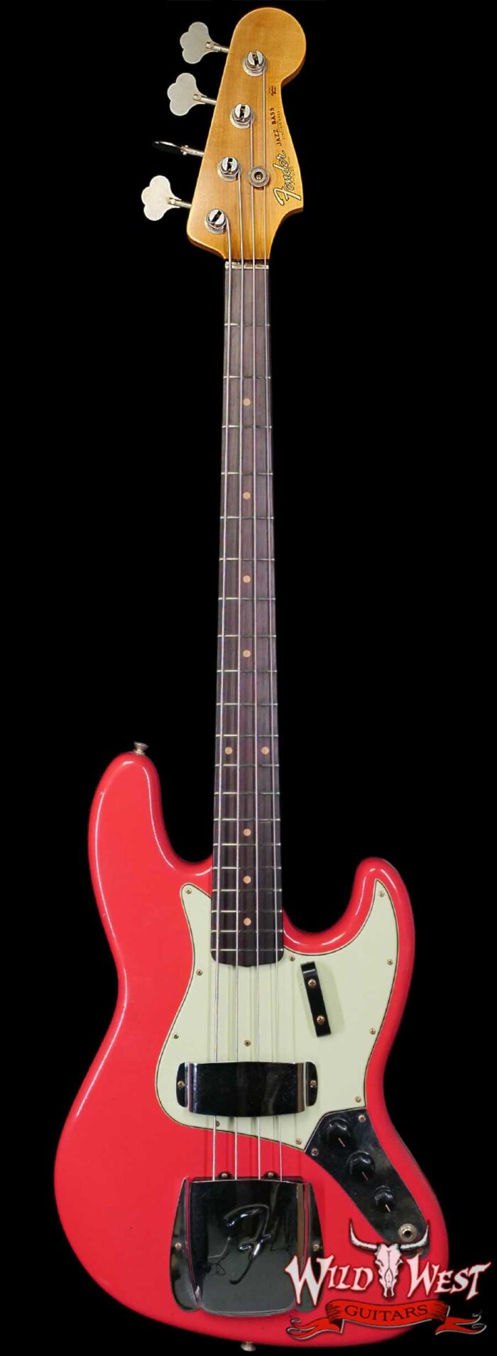 Fender Custom Shop Limited Edition 1964 Jazz Bass Journeyman Relic Aged Fiesta Red 9.15 lbs - Image 1