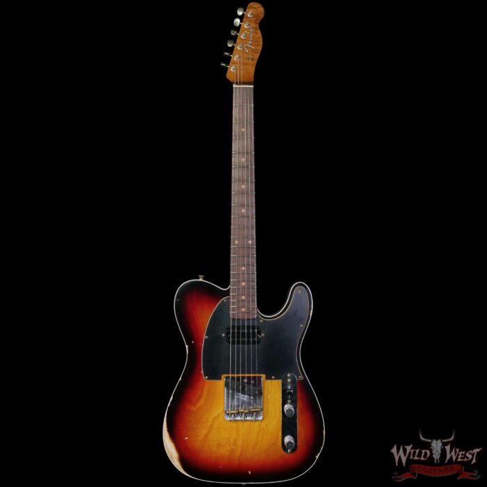 Fender Custom Shop Limited Edition 1963 HS Telecaster Custom Josefina Hand-Wound Pickups Relic 3 Tone Sunburst 6.90 lbs - Image 3