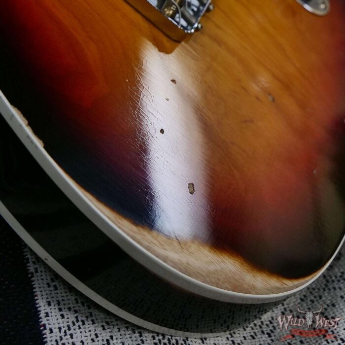 Fender Custom Shop Limited Edition 1963 HS Telecaster Custom Josefina Hand-Wound Pickups Relic 3 Tone Sunburst 6.90 lbs - Image 9