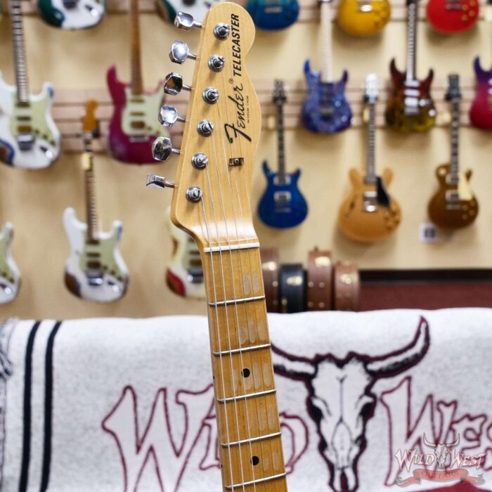 Fender Custom Shop 1968 Thinline Telecaster with Bigsby 1-Piece Kalamazoo Mahogany Body Journeyman Relic Aged Natural 6.95 lbs - Image 7