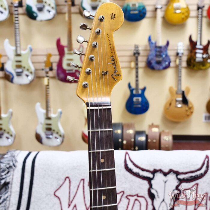 Fender Custom Shop 1960 Stratocaster Heavy Relic Aged Black over 3 Tone Sunburst 7.65 lbs - Image 7