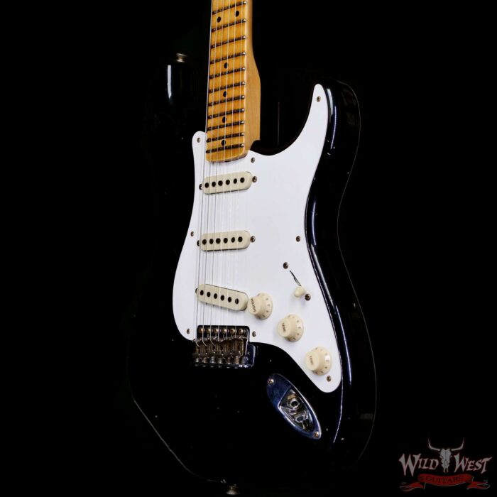 Fender Custom Shop 1956 Stratocaster Hand-Wound Ancho Poblano Stratocaster Pickups Journeyman Relic Black 7.20 lbs - Image 2