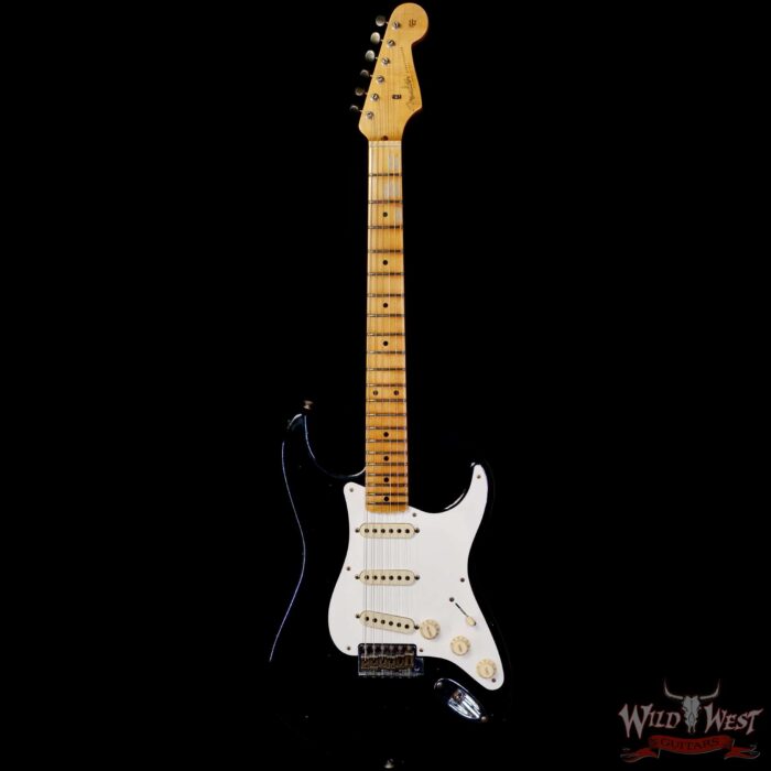Fender Custom Shop 1956 Stratocaster Hand-Wound Ancho Poblano Stratocaster Pickups Journeyman Relic Black 7.20 lbs - Image 3