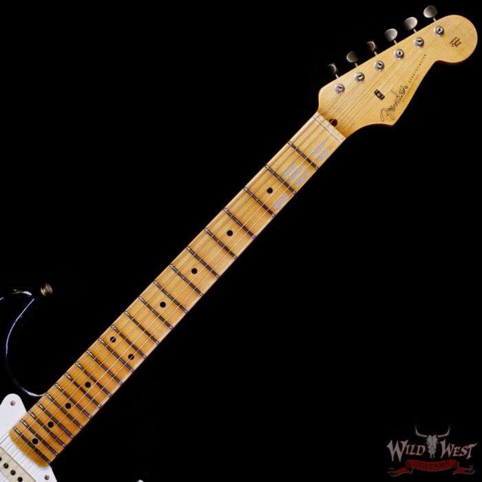 Fender Custom Shop 1956 Stratocaster Hand-Wound Ancho Poblano Stratocaster Pickups Journeyman Relic Black 7.20 lbs - Image 4