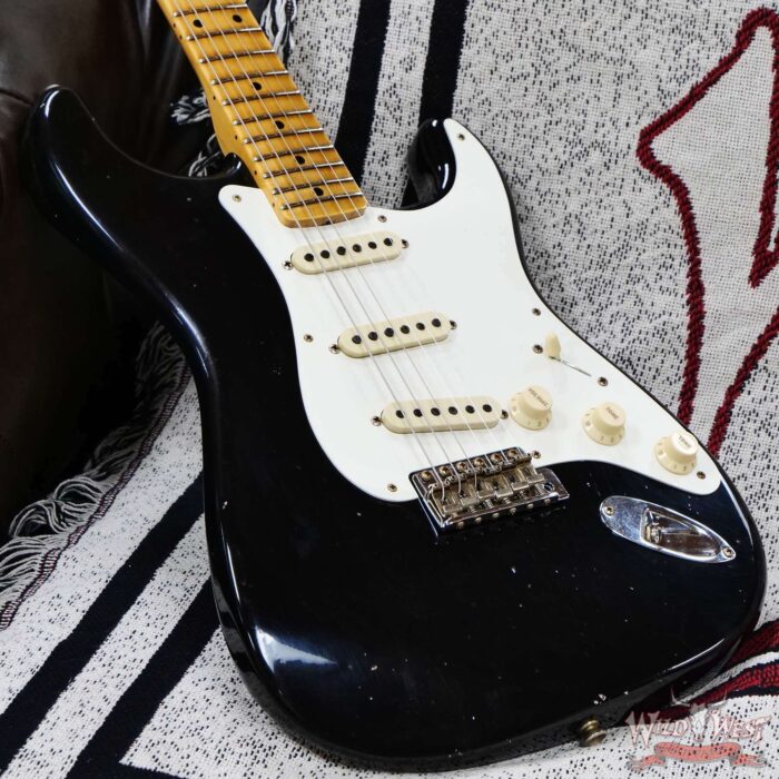 Fender Custom Shop 1956 Stratocaster Hand-Wound Ancho Poblano Stratocaster Pickups Journeyman Relic Black 7.20 lbs - Image 8