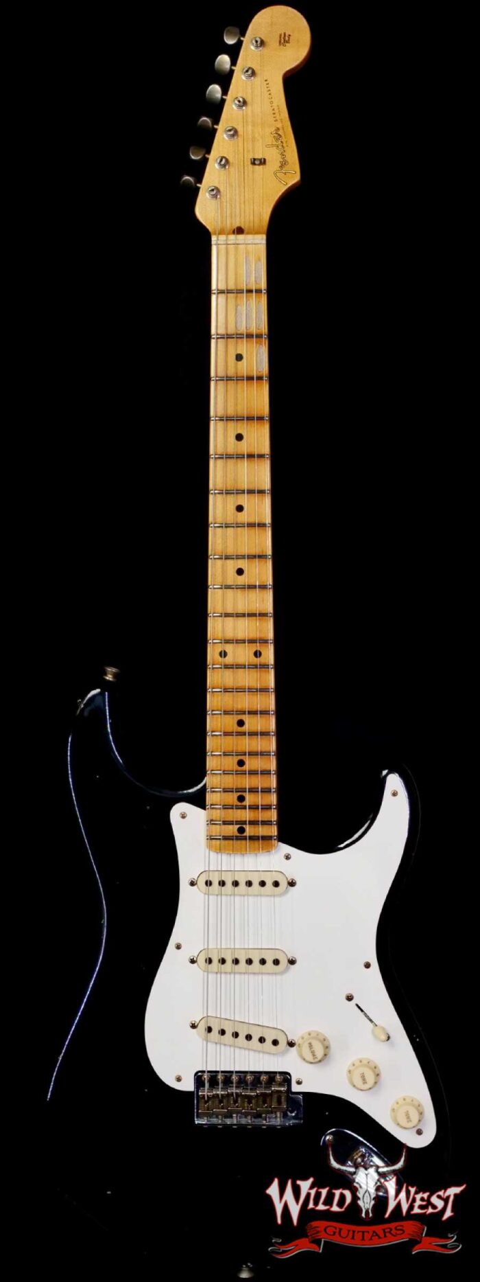 Fender Custom Shop 1956 Stratocaster Hand-Wound Ancho Poblano Stratocaster Pickups Journeyman Relic Black 7.20 lbs - Image 1