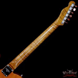 Fender Custom Shop Artisan Dual P90 Thinline Telecaster 1-Piece Kalamazoo Mahogany Body AAAA Maple Burl Top NOS Aged Natural 7.55 lbs - Image 5