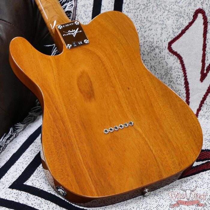 Fender Custom Shop Artisan Dual P90 Thinline Telecaster 1-Piece Kalamazoo Mahogany Body AAAA Maple Burl Top NOS Aged Natural 7.55 lbs - Image 12