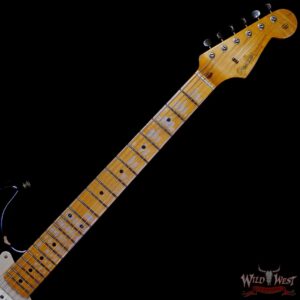 Fender Custom Shop Limited Edition 1958 Stratocaster AA Flame Maple Neck Heavy Relic Aged Black 7.75 lbs - Image 4