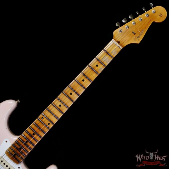 Fender Custom Shop Limited Edition Alder 1956 Stratocaster Hand-Wound Tomatillo Pickups Journeyman Relic Super Faded Aged Shell Pink 7.55 lbs - Image 4