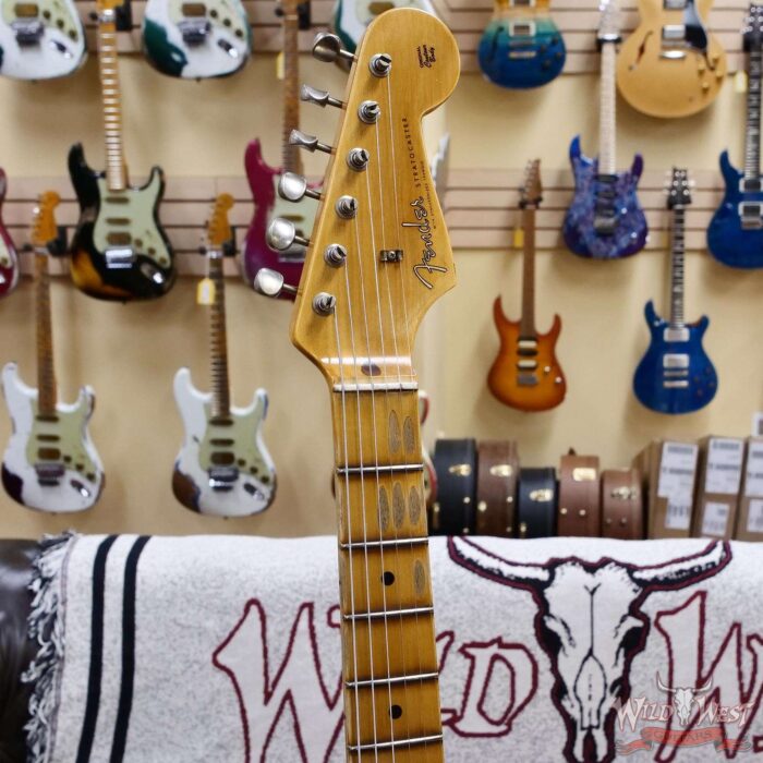 Fender Custom Shop Limited Edition Alder 1956 Stratocaster Hand-Wound Tomatillo Pickups Journeyman Relic Super Faded Aged Shell Pink 7.55 lbs - Image 7