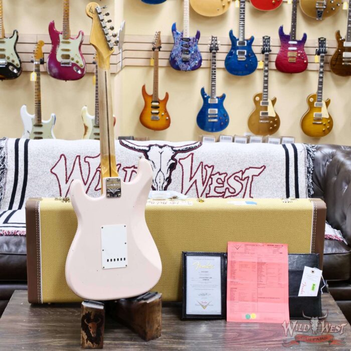 Fender Custom Shop Limited Edition Alder 1956 Stratocaster Hand-Wound Tomatillo Pickups Journeyman Relic Super Faded Aged Shell Pink 7.55 lbs - Image 10