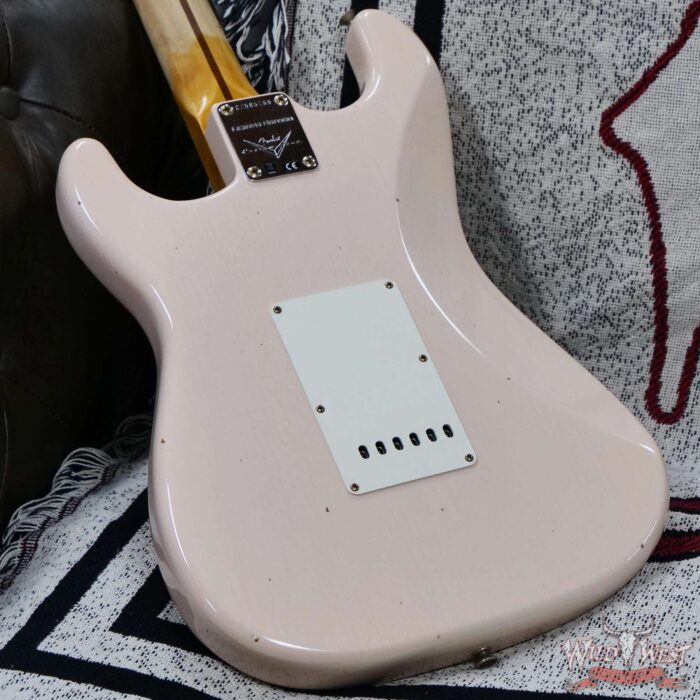 Fender Custom Shop Limited Edition Alder 1956 Stratocaster Hand-Wound Tomatillo Pickups Journeyman Relic Super Faded Aged Shell Pink 7.55 lbs - Image 12