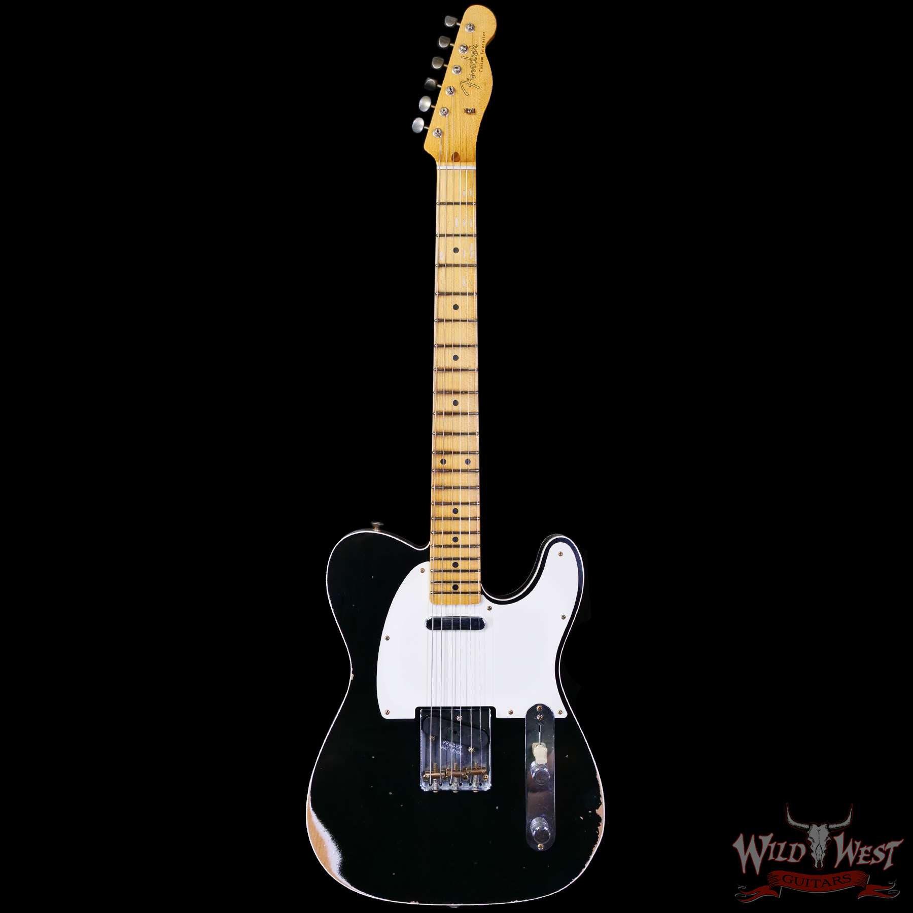 fendercs-cz585773-c1__wwg.jpg Fender Custom Shop 1959 Telecaster Custom Maple Neck Relic Aged Black 7.30 lbs - Image 3