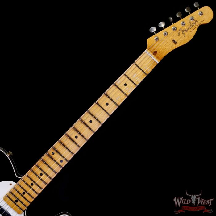 Fender Custom Shop 1959 Telecaster Custom Maple Neck Relic Aged Black 7.30 lbs - Image 4
