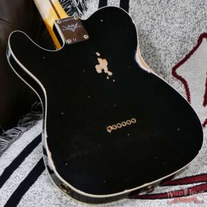 Fender Custom Shop 1959 Telecaster Custom Maple Neck Relic Aged Black 7.30 lbs - Image 12