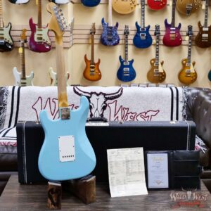 Fender Custom Shop 1969 Stratocaster Maple Neck with Rosewood Fingerboard Journeyman Relic Faded Daphne Blue 7.65 lbs - Image 9