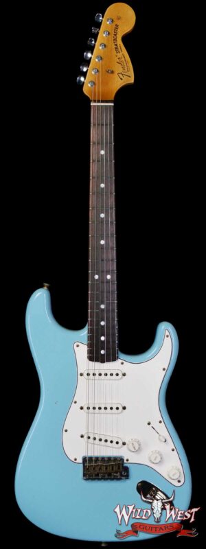Fender Custom Shop 1969 Stratocaster Maple Neck with Rosewood Fingerboard Journeyman Relic Faded Daphne Blue 7.65 lbs
