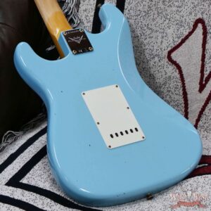 Fender Custom Shop 1969 Stratocaster Maple Neck with Rosewood Fingerboard Journeyman Relic Faded Daphne Blue 7.75 lbs - Image 12