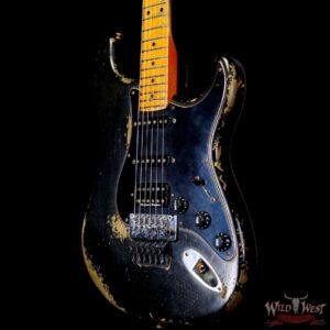 Fender Custom Shop Dale Wilson Masterbuilt 1957 Stratocaster Floyd Rose HSS Heavy Relic Black - Image 2