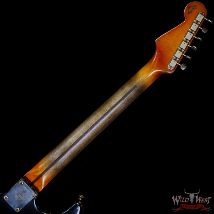 Fender Custom Shop Dale Wilson Masterbuilt 1957 Stratocaster Floyd Rose HSS Heavy Relic Black - Image 5