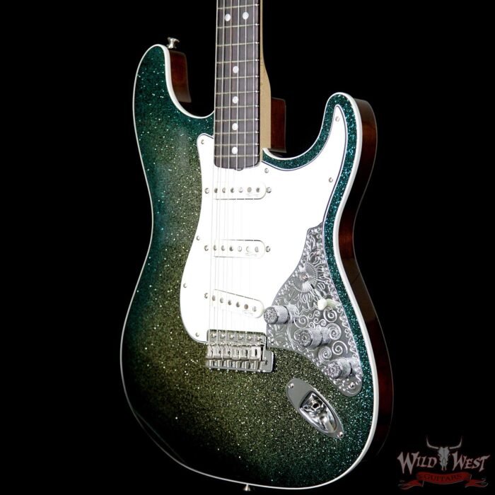 Fender Custom Shop Mark Kendrick Founders Design Stratocaster Golden Teal Sparkle Burst - Image 2