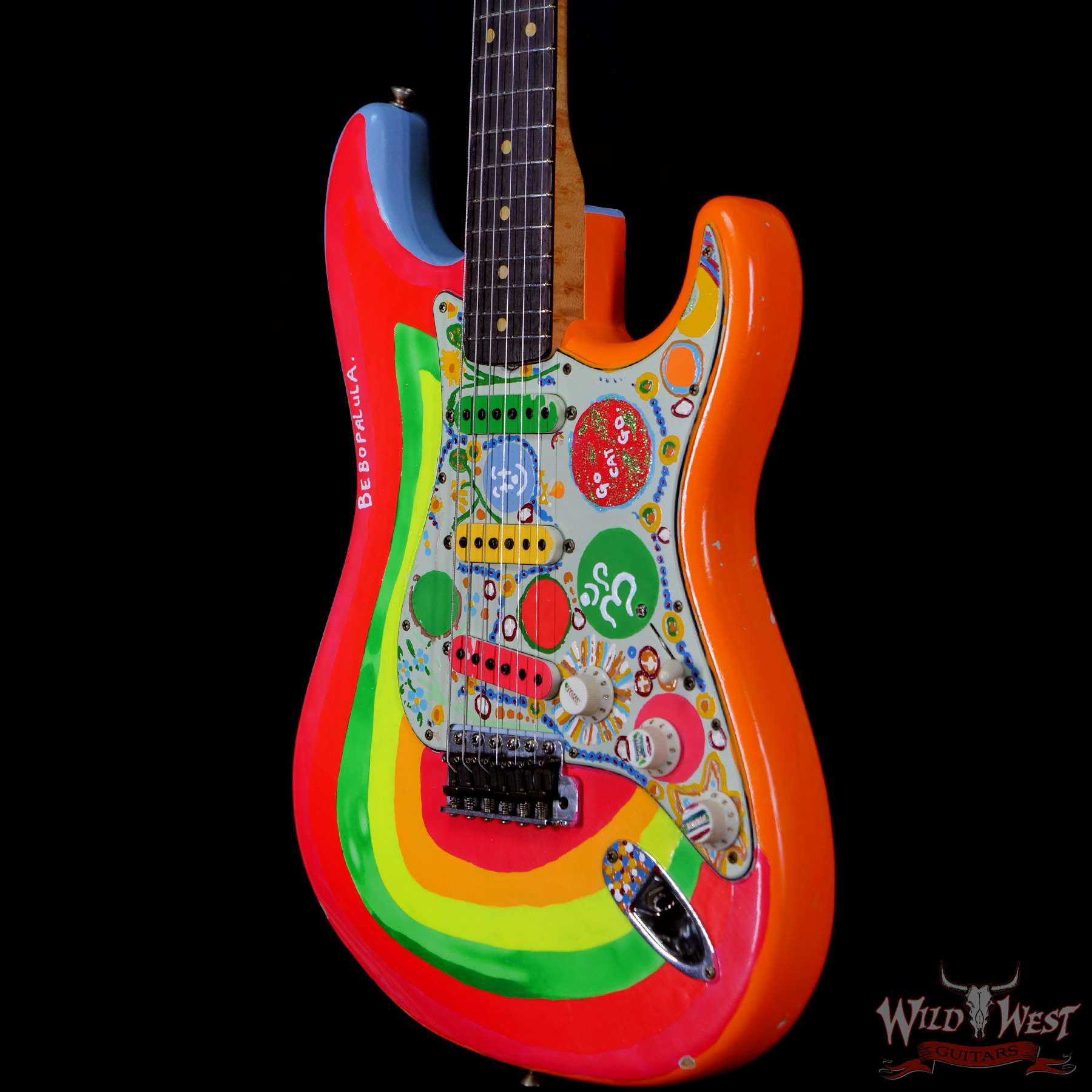fendercs-ghr188-br__wwg.jpg Fender Custom Shop Limited Editon George Harrison Rocky Strat Stratocaster Masterbuilt by Paul Waller Painted by Pamelina H. - Image 2