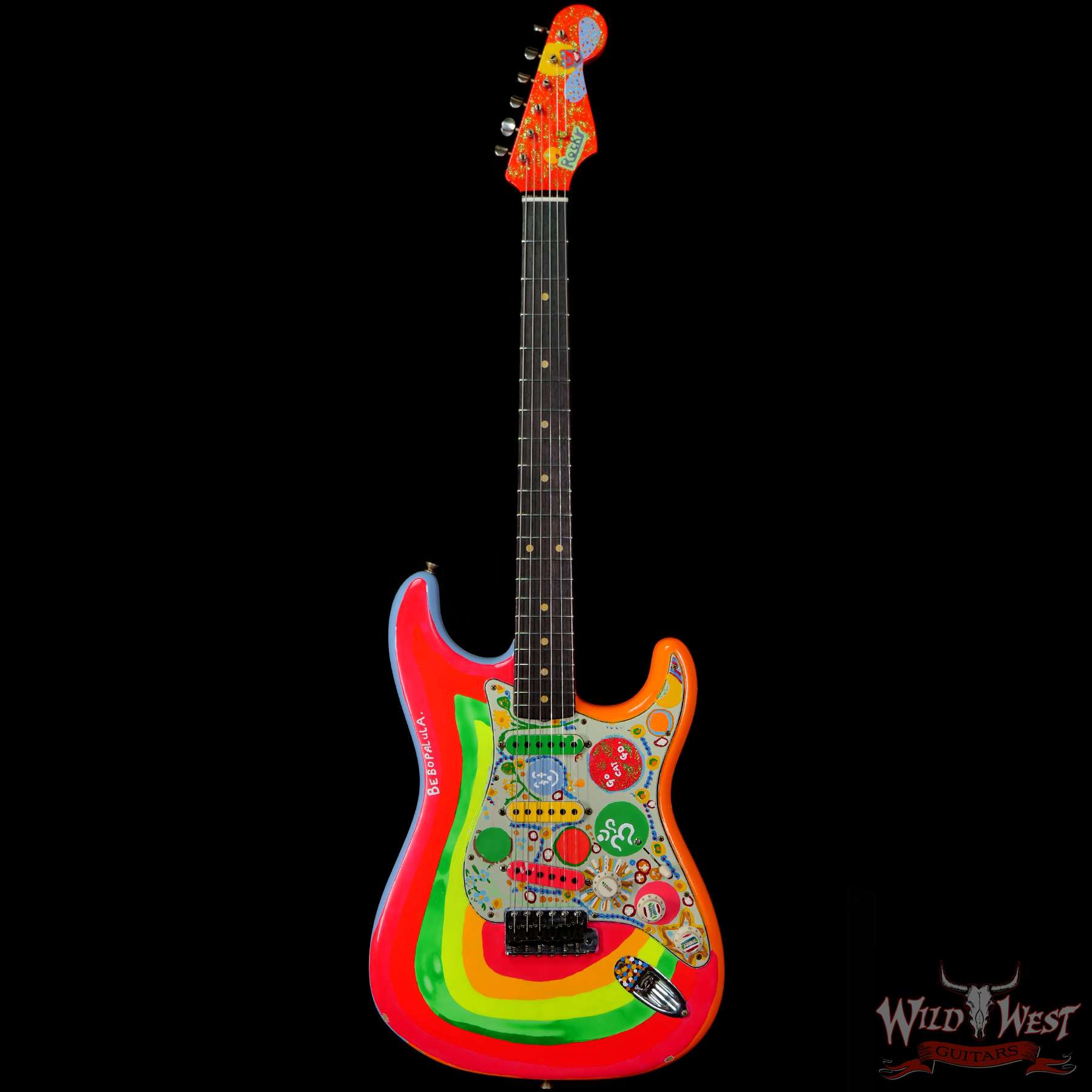 fendercs-ghr188-c1__wwg.jpg Fender Custom Shop Limited Editon George Harrison Rocky Strat Stratocaster Masterbuilt by Paul Waller Painted by Pamelina H. - Image 3