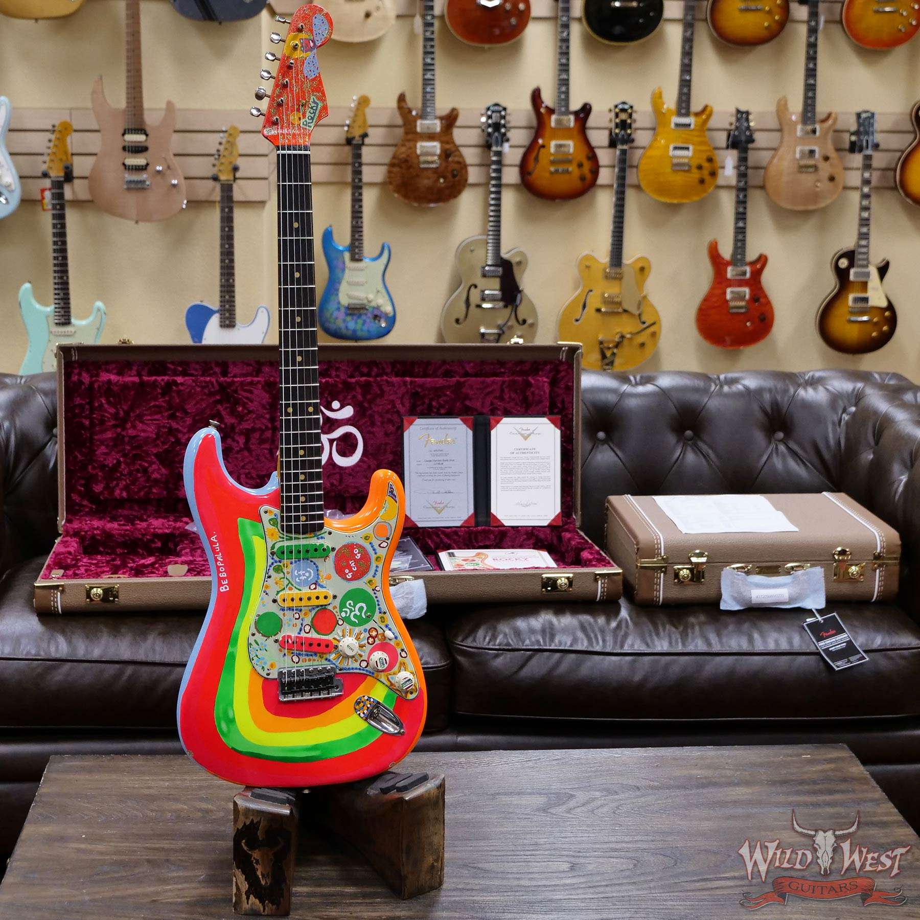 fendercs-ghr188-d1__wwg.jpg Fender Custom Shop Limited Editon George Harrison Rocky Strat Stratocaster Masterbuilt by Paul Waller Painted by Pamelina H. - Image 9