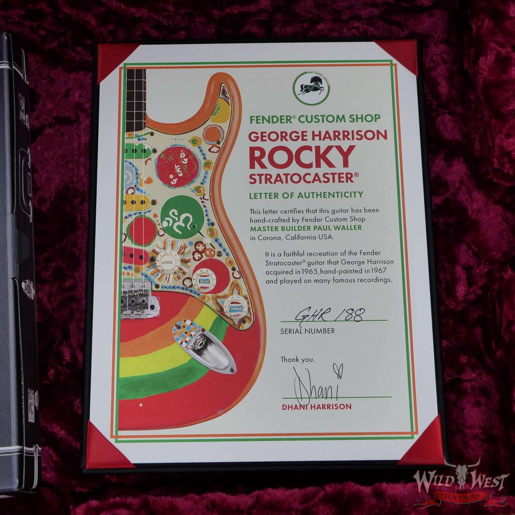 fendercs-ghr188-d8__wwg.jpg Fender Custom Shop Limited Editon George Harrison Rocky Strat Stratocaster Masterbuilt by Paul Waller Painted by Pamelina H. - Image 16