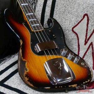Fender Custom Shop Limited Edition Custom Jazz Bass J-Bass Heavy Relic Faded Aged 3 Tone Sunburst - Image 8