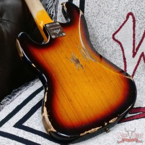 Fender Custom Shop Limited Edition Custom Jazz Bass J-Bass Heavy Relic Faded Aged 3 Tone Sunburst - Image 12