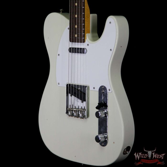 Fender Custom Shop Jimmy Page Signature Telecaster Journeyman Relic AAA Rosewood Slab Board White Blonde R101425 - Image 2